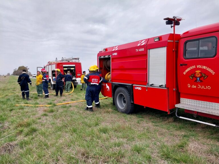 Incendio en un establecimiento rural