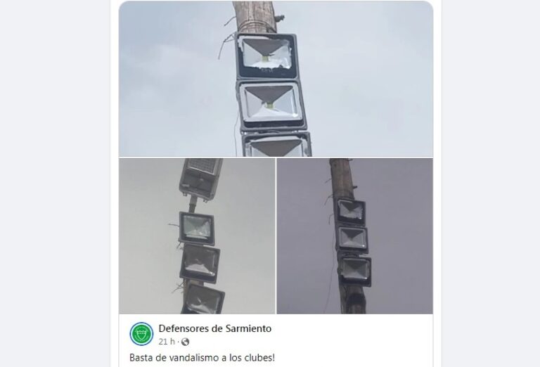 Defensores de Sarmiento fue víctima de vandalismo