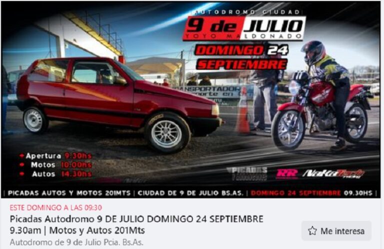 Este domingo se corren «Las Picadas» 1/4 de Milla