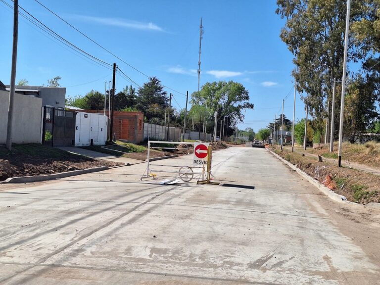 Pavimentación en calle Schweitzer: siguen las obras