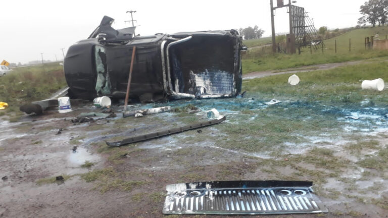 Ruta Nacional 5: accidente cerca de 9 de Julio