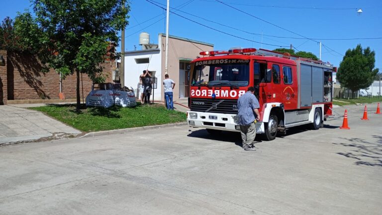 Principio de incendio en una vivienda
