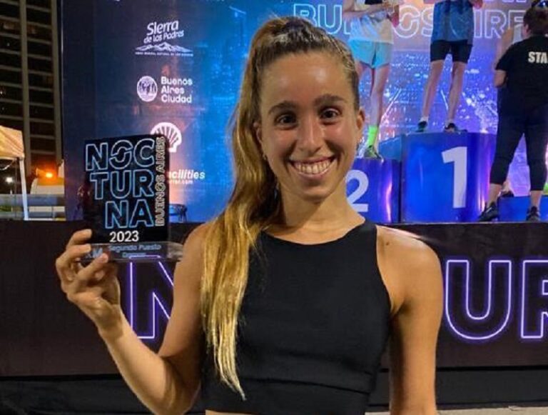 Fiorella Caviglia fue segunda en la carrera 8 k Nocturna