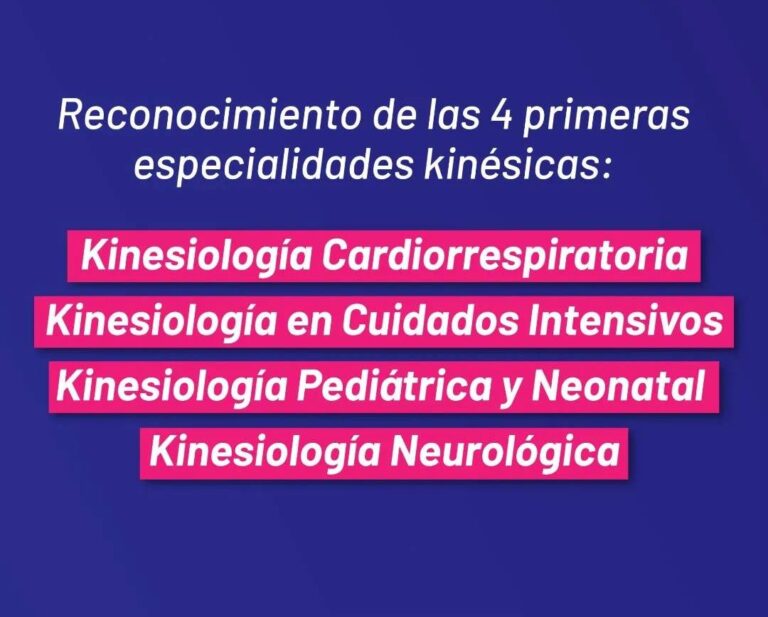 Kinesiólogos: nuevas especialidades reconocidas