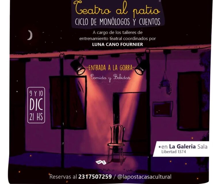 Se viene el ciclo «Teatro al patio, monólogos y cuentos»
