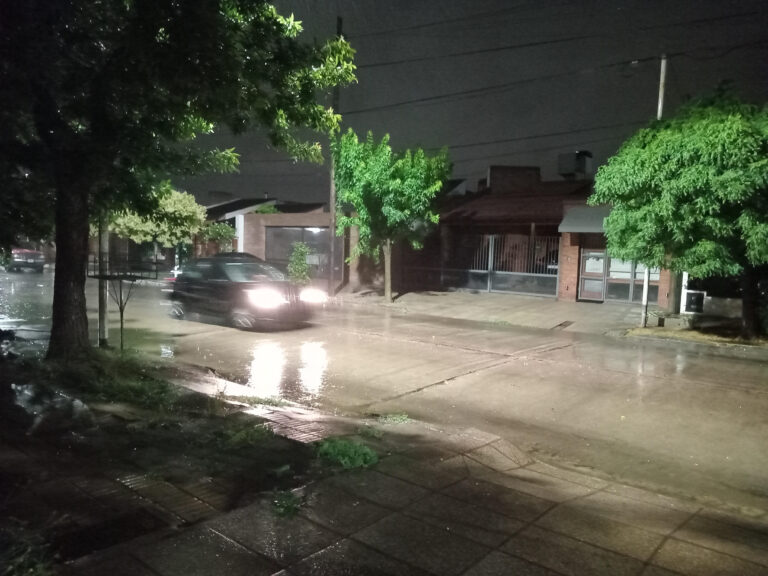Varios sectores de la ciudad anegados por la intensa lluvia