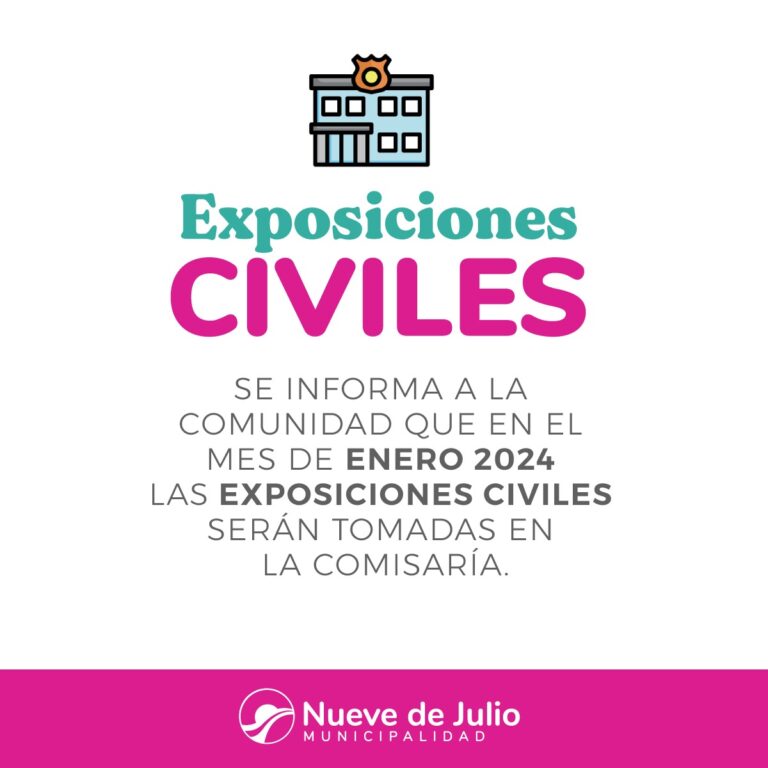 Exposiciones civiles: información importante