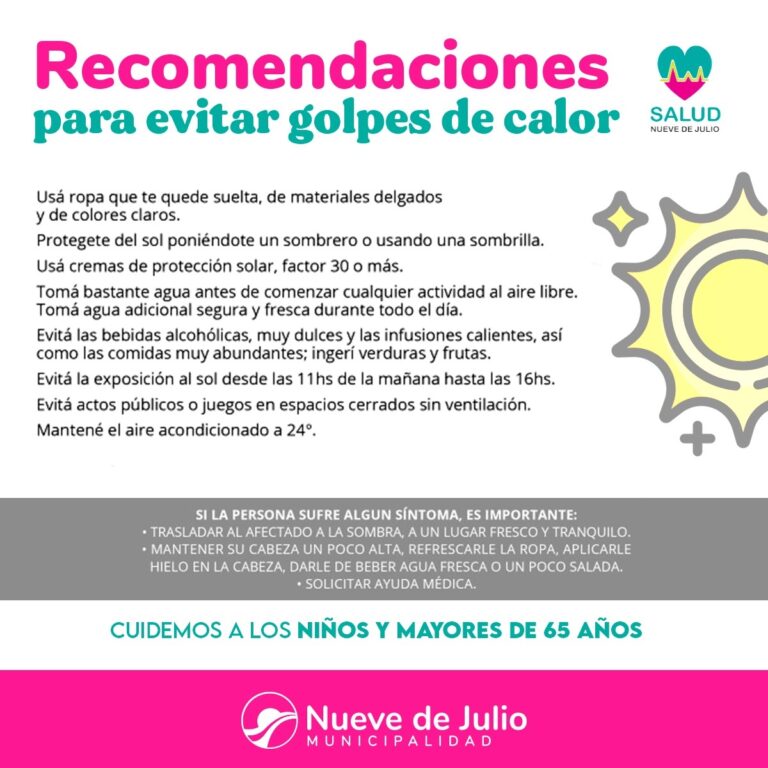 Cuidados para evitar el Golpe de calor