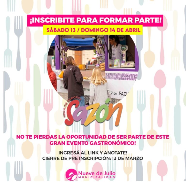 Convocan a inscripción para el Festival “Sazón”