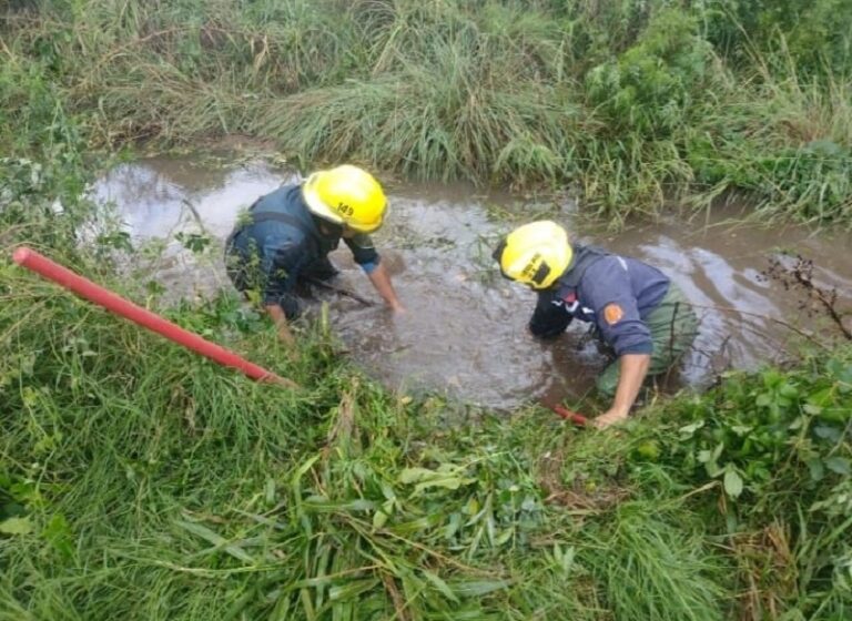 Temporal en Dudignac: tarea de Bomberos