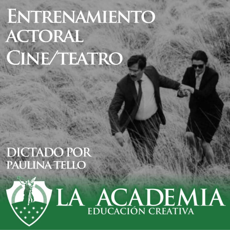 Taller de entrenamiento actoral, para cine y teatro