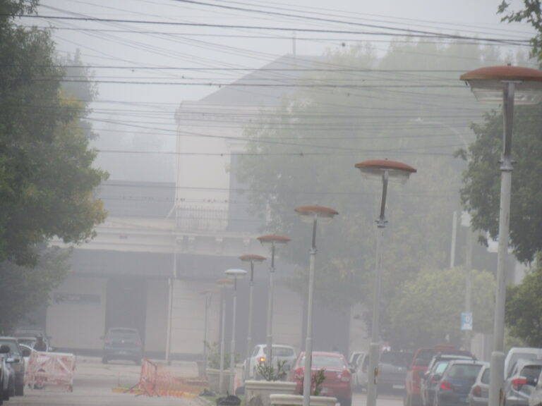 Neblina en la ciudad de 9 de Julio