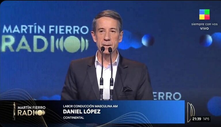 Daniel López fue premiado en el Martín Fierro de Radio