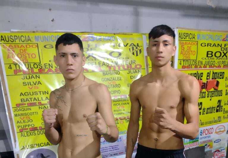 Boxeo en Los Toldos, con presencia del Clan Ferrario