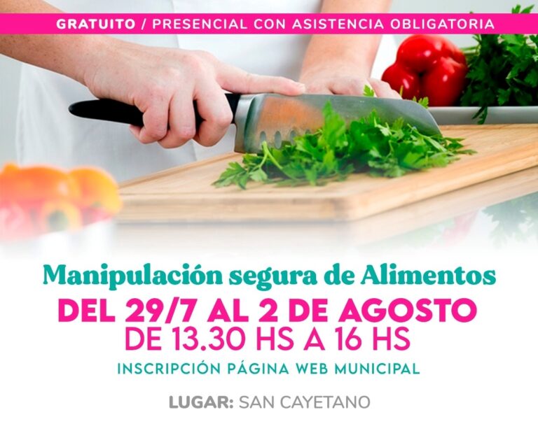 Nuevo curso de manipuladores de alimentos