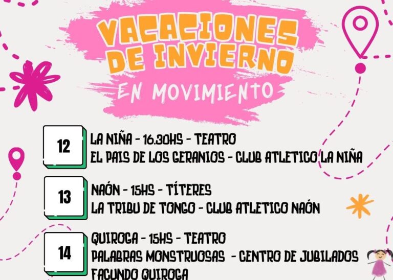Desde hoy en las localidades “Vacaciones de Invierno en Movimiento”