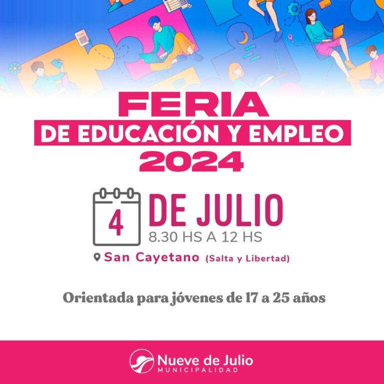 El jueves se realizará la Feria de Educación y Empleo