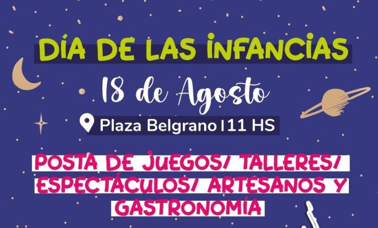 Este domingo gran festejo del Día del Niño en Plaza Belgrano