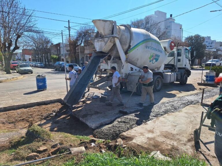 Reparación en la esquina de Tucumán y Libertad