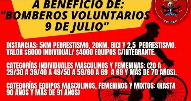 Se viene el Duatlón a beneficio de Bomberos