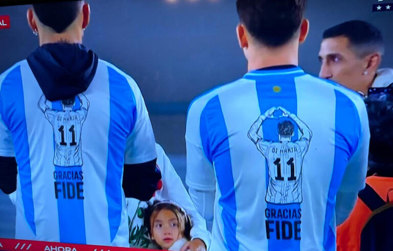Pablo Fantini ilustró la camiseta de Angel Di María