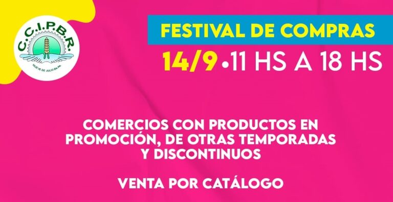 Este sábado se realizará el “Festival de Compras”