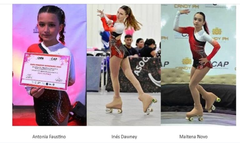 Muy buena labor de patinadoras de Atlético 9 de Julio en el Torneo Nacional