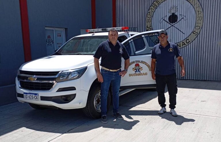 Bomberos de Dudignac, en el operativo de Villa Gesell