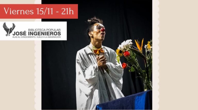 «El ciclo de la vida», clown para adultos en la Biblioteca Ingenieros