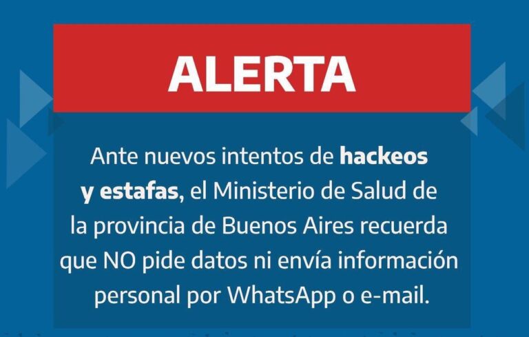 Alerta por estafas virtuales: se hacen pasar por personal del Ministerio de Salud
