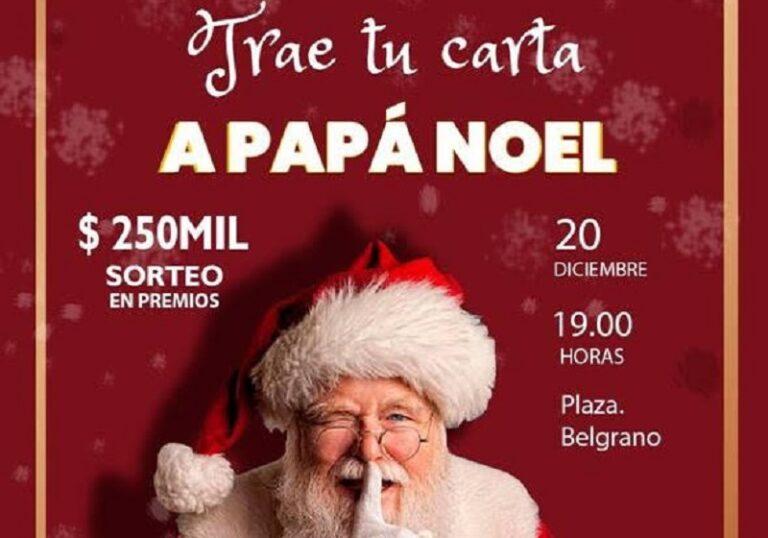Navidad: Papá Noel y sorteos en Plaza Belgrano