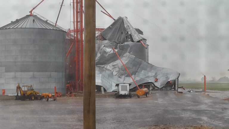 Un sector de la zona rural afectada por la tormenta