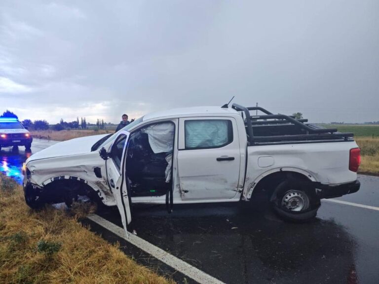 Nuevejulienses accidentados en Ruta Nacional 5