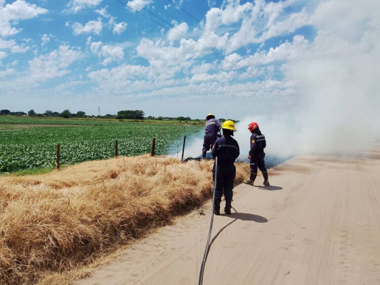 Incendio de pastos: también en Dudignac