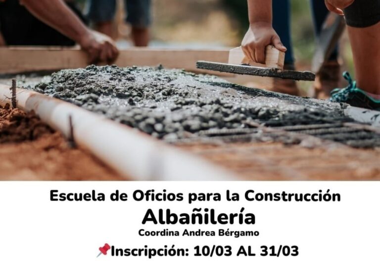 Abrió la inscripción para capacitación en albañilería