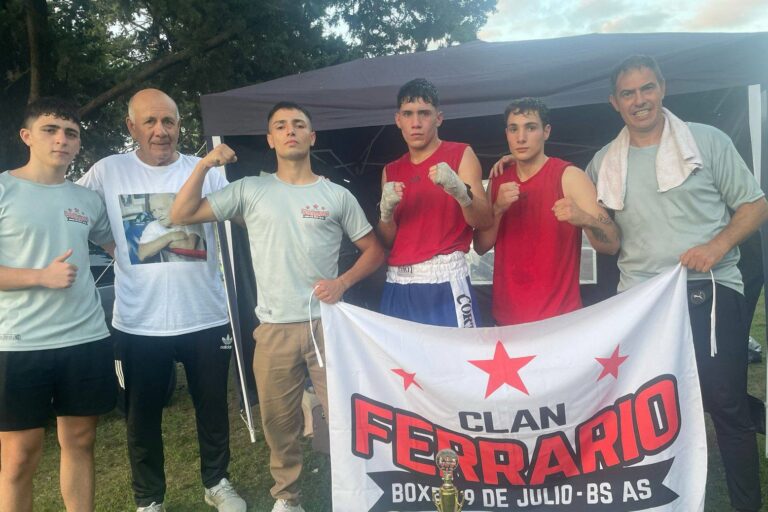 Boxeadores del Clan Ferrario pelearon en Pigüé