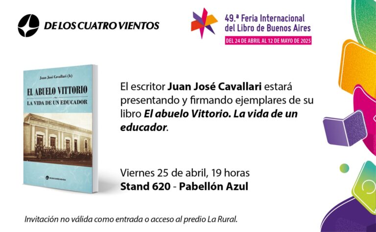 [ANTICIPO] El Doctor Juan José Cavallari presenta su obra en la Feria del Libro de Buenos Aires
