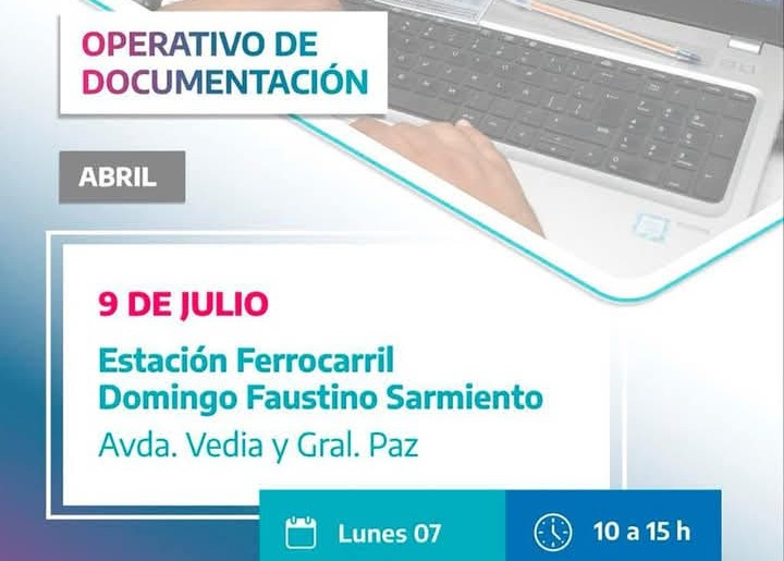 Este lunes en 9 de Julio: operativo gratuito renovación de documentación