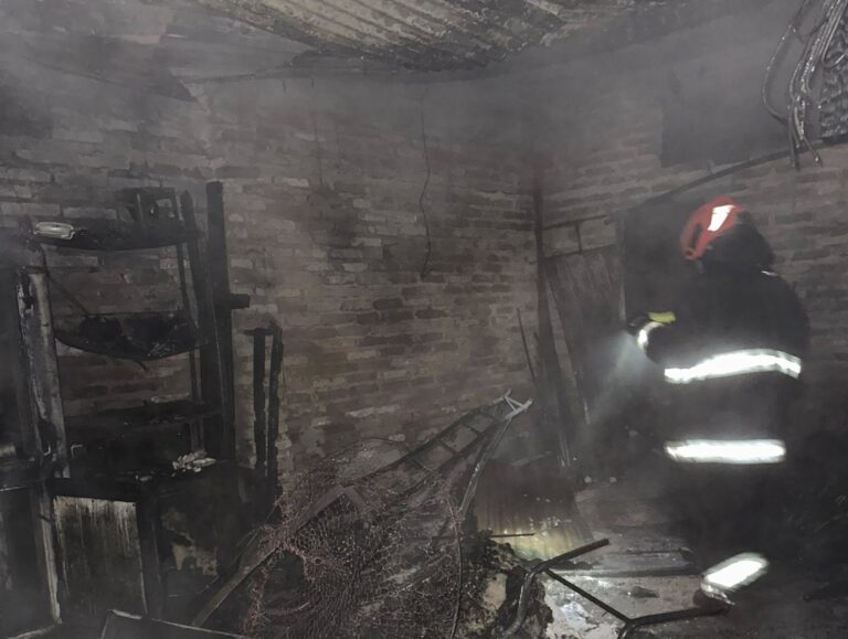 Incendio en el galpón de una vivienda