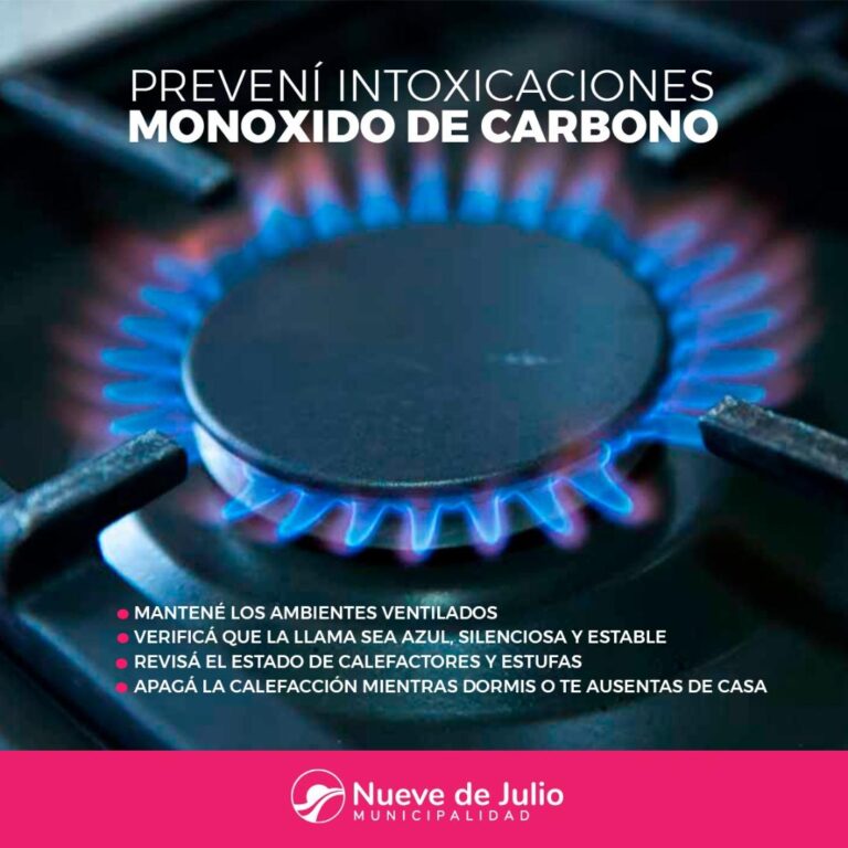 Prevención para evitar intoxicaciones con monóxido de carbono