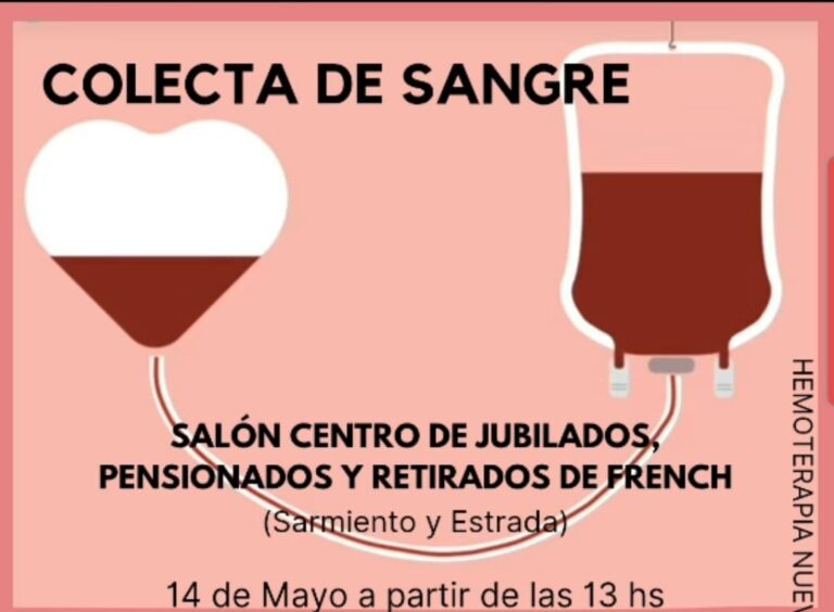 Nueva colecta de sangre: miércoles 14 en French