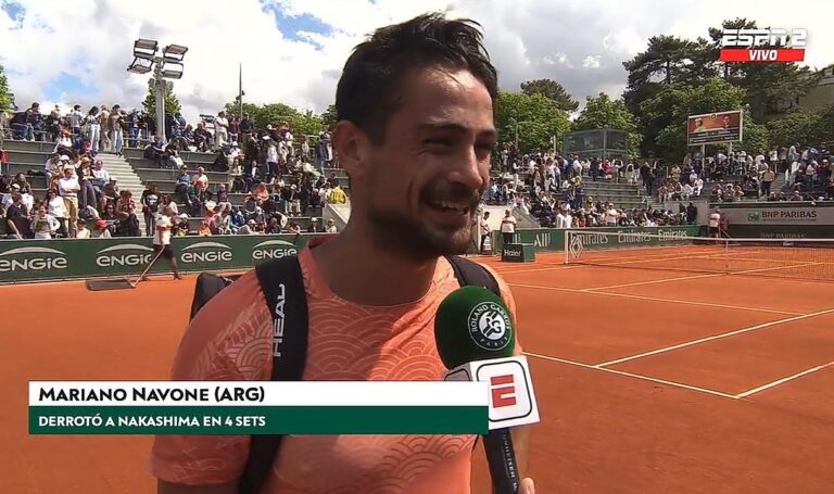 Mariano Navone tuvo un gran estreno en Roland Garros
