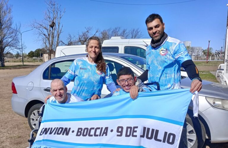Liga de Boccia: equipo de 9 de Julio en Junín