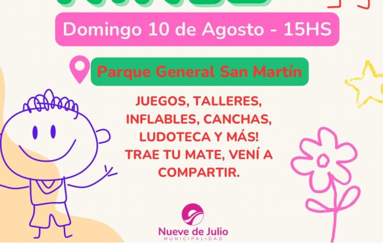 Jornada recreativa en el Parque San Martín: este domingo, desde las 15 hs.
