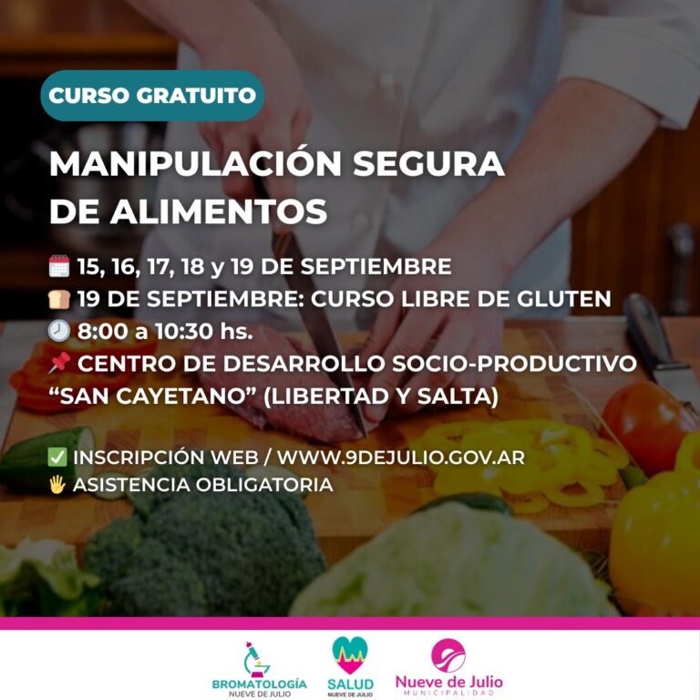 Nuevo curso para Manipuladores de Alimentos