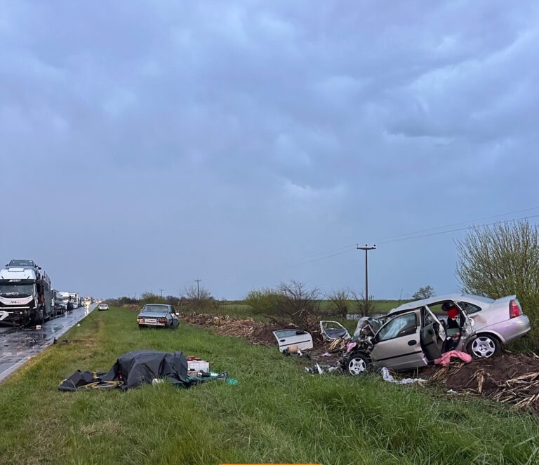 Accidente en Ruta 5: un fallecido y tres heridos