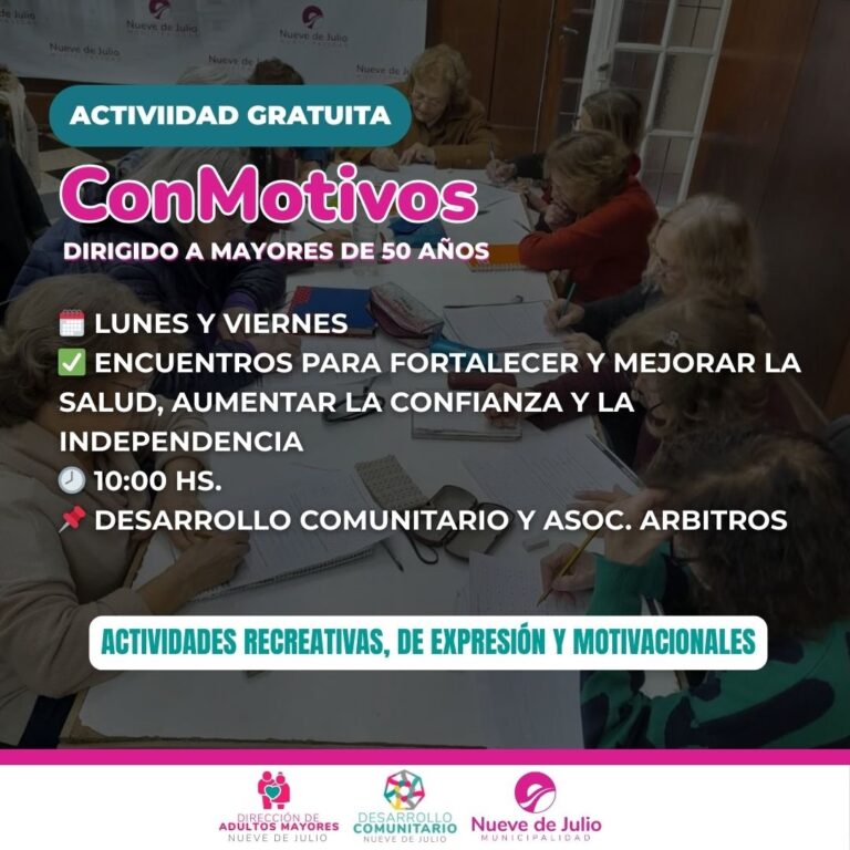 Actividades recreativas para Adultos Mayores: lunes y viernes