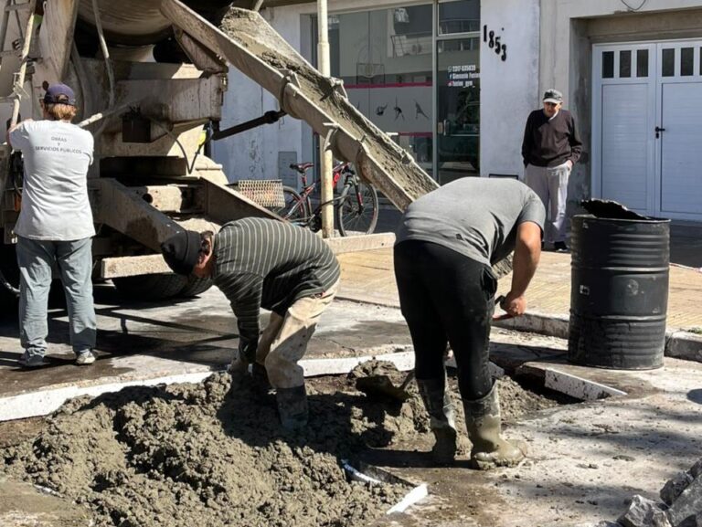 Reparación de pavimento en las calles de 9 de Julio