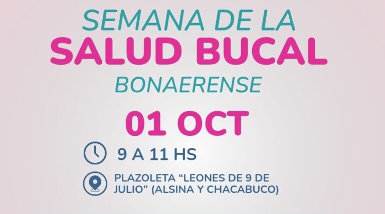 Salud Bucal: encuentro en Plazoleta «Leones de 9 de Julio»