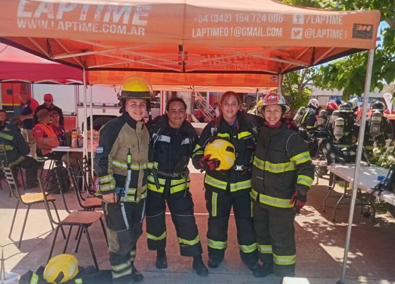 Bomberos de Dudignac: destacada labor de Marianela González